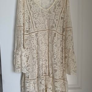 Cream Lace Dress Size Large